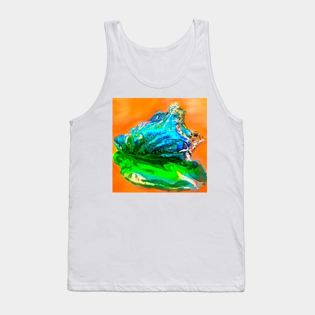 Caribbean Shells and Beaches Tank Top by Overthetopsm